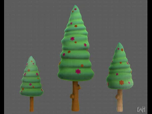 Desenho de &aacute;rvores V26 Modelo 3D