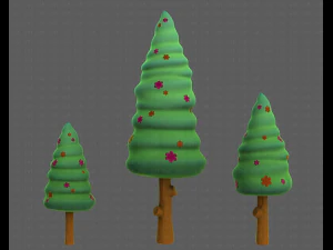Trees Cartoon V26 3D Model