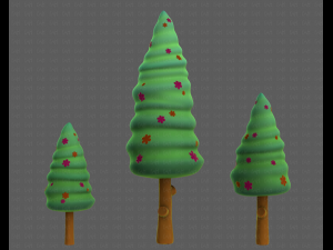 Trees Cartoon V26 Model 3D