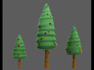 Trees Cartoon V26 3D Model
