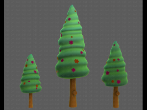 Trees Cartoon V26 Model 3D