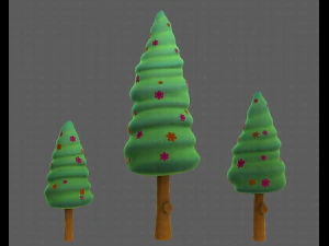 Trees Cartoon V26 3D Model