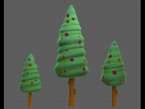 Trees Cartoon V26 Model 3D