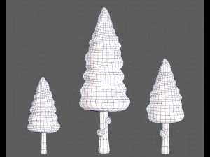 Trees Cartoon V26 3D Model