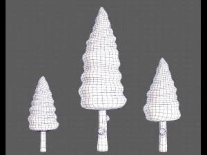 Trees Cartoon V26 3D Model