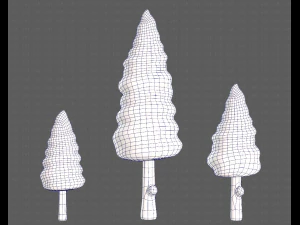 Trees Cartoon V26 3D Model