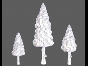 Trees Cartoon V26 3D Model