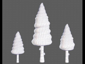 Trees Cartoon V26 3D Model