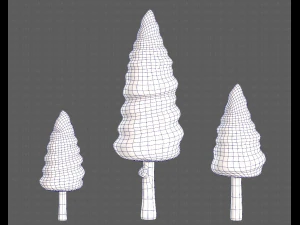 Trees Cartoon V26 3D Model