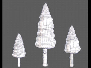 Trees Cartoon V26 3D Model