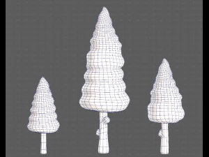 Trees Cartoon V26 3D Model