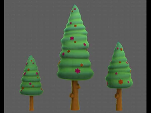 Trees Cartoon V26 3D Model