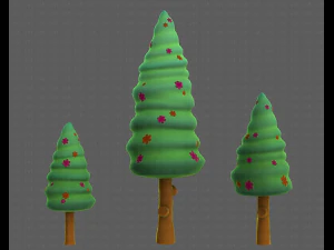 Trees Cartoon V26 3D Model