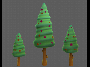 Trees Cartoon V26 Model 3D