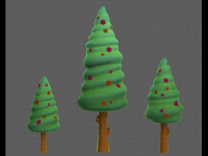Trees Cartoon V26 3D Model