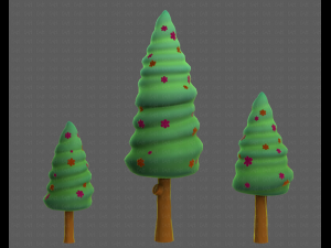 Trees Cartoon V26 Model 3D