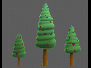 Trees Cartoon V26 3D Model