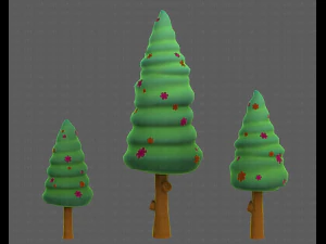 Trees Cartoon V26 3D Model