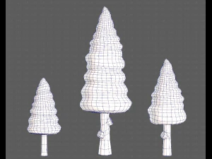 Trees Cartoon V26 3D Model