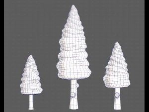 Trees Cartoon V26 3D Model