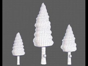 Trees Cartoon V26 3D Model