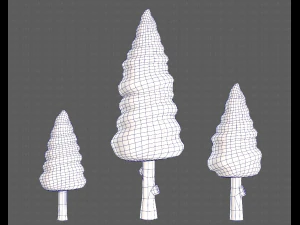 Trees Cartoon V26 3D Model