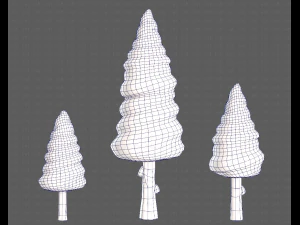 Trees Cartoon V26 3D Model