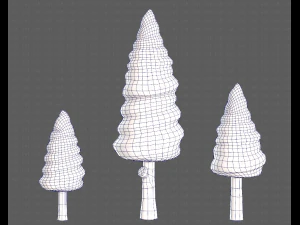Trees Cartoon V26 3D Model