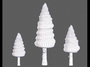 Trees Cartoon V26 3D Model