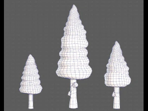 Trees Cartoon V26 3D Model