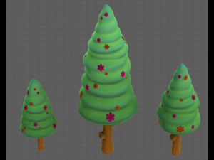 Trees Cartoon V26 Model 3D
