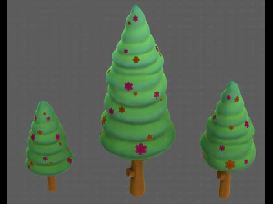 Trees Cartoon V26 3D Model