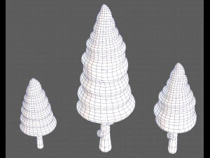 Trees Cartoon V26 3D Model