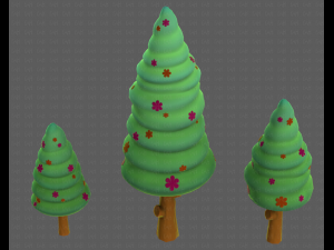 Trees Cartoon V26 Model 3D