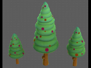 Trees Cartoon V26 3D Model