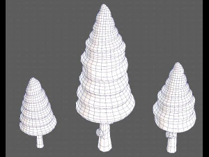 Trees Cartoon V26 3D Model