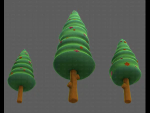 Trees Cartoon V26 3D Model