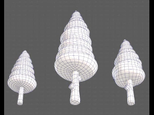 Trees Cartoon V26 3D Model