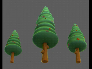 Trees Cartoon V26 3D Model