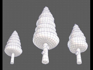 Trees Cartoon V26 3D Model