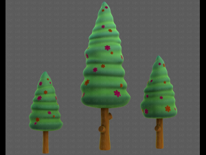 Trees Cartoon V26 Model 3D