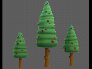 Trees Cartoon V26 Model 3D