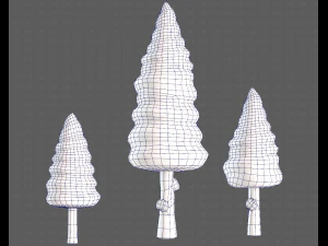 Trees Cartoon V26 3D Model
