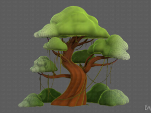 Trees Cartoon V27 3D Model