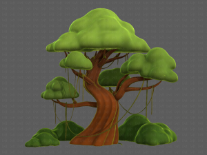 Trees Cartoon V27 3D Модель
