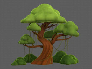 Trees Cartoon V27 3D Model