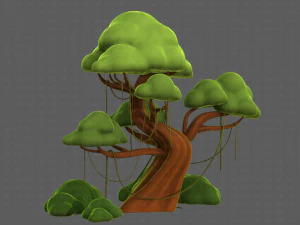 Trees Cartoon V27 3D Model