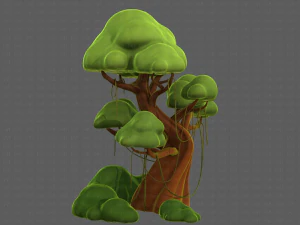 Trees Cartoon V27 3D Model
