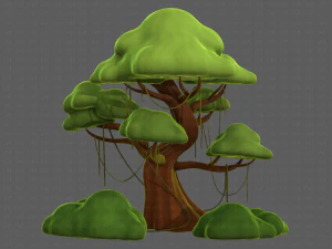 Trees Cartoon V27 3D Model