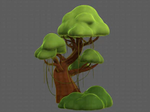 Trees Cartoon V27 3D Model